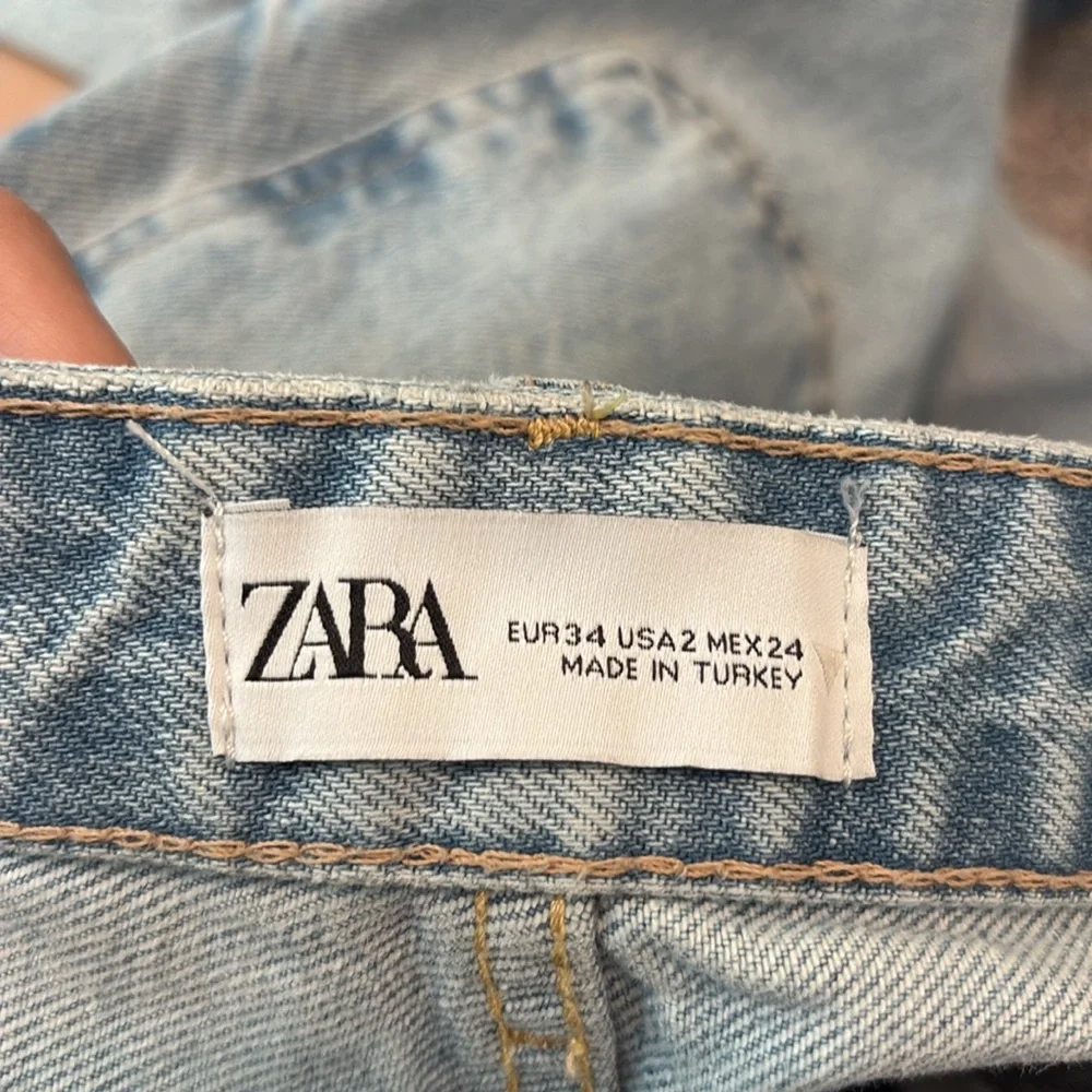 Zara TRF Light Blue Distressed Wide Leg Jeans
Discontinued style! - Picture 8 of 9